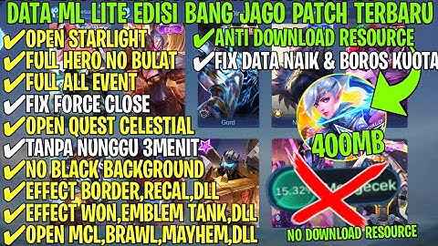Data Ml Lite 400Mb Edisi Bang Jago Terbaru Patch Transformers | Ml Lite | Cara Atasi Lag & Patah²