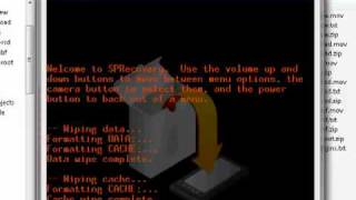 Using Droid's recovery reboot menu screenshot 3