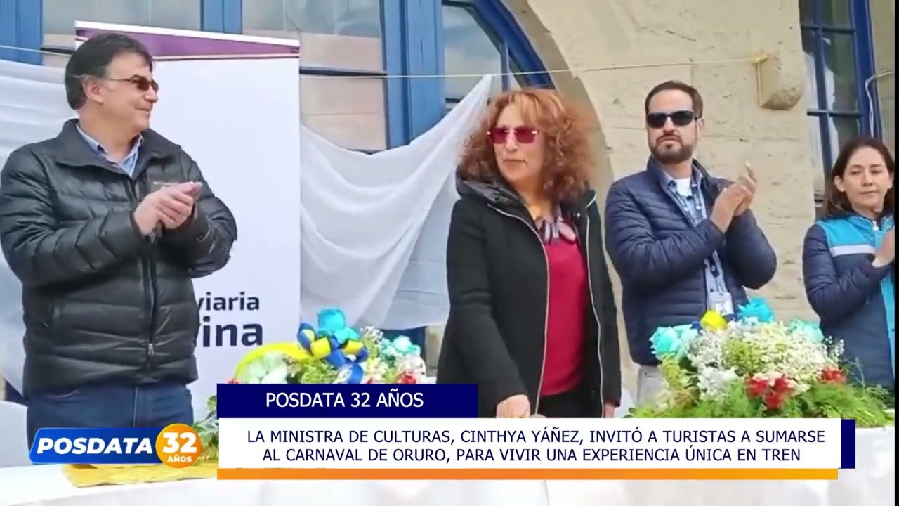 TREN CARNAVALERO: LA MINISTRA CINTHYA YÁÑEZ INVITA A VIVIR EL CARNAVAL DE ORURO EN UN VIAJE UNICO
