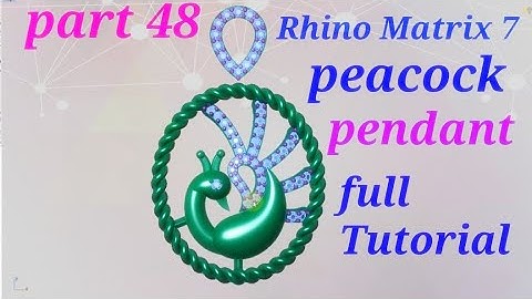 Rhino Matrix 7: Design a Stunning Peacock Pendant | Step-by-Step Hindi Tutorial