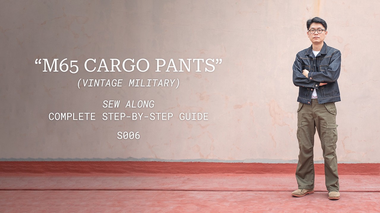 Sewing M65 vintage military cargo pants step by step SPECIMEN 006