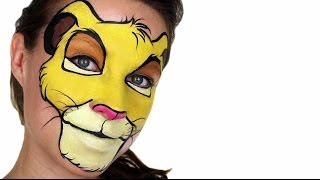 face painting lion paint simba disney king halloween designs makeup tutorial facepainting scar facepaint snazaroo tutorials instructions baboon rafiki mandrill