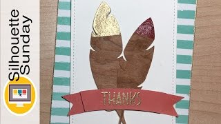 Wood Veneer Feather Card | Silhouette Sunday