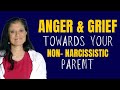 Anger and grief towards your non-narcissistic parent