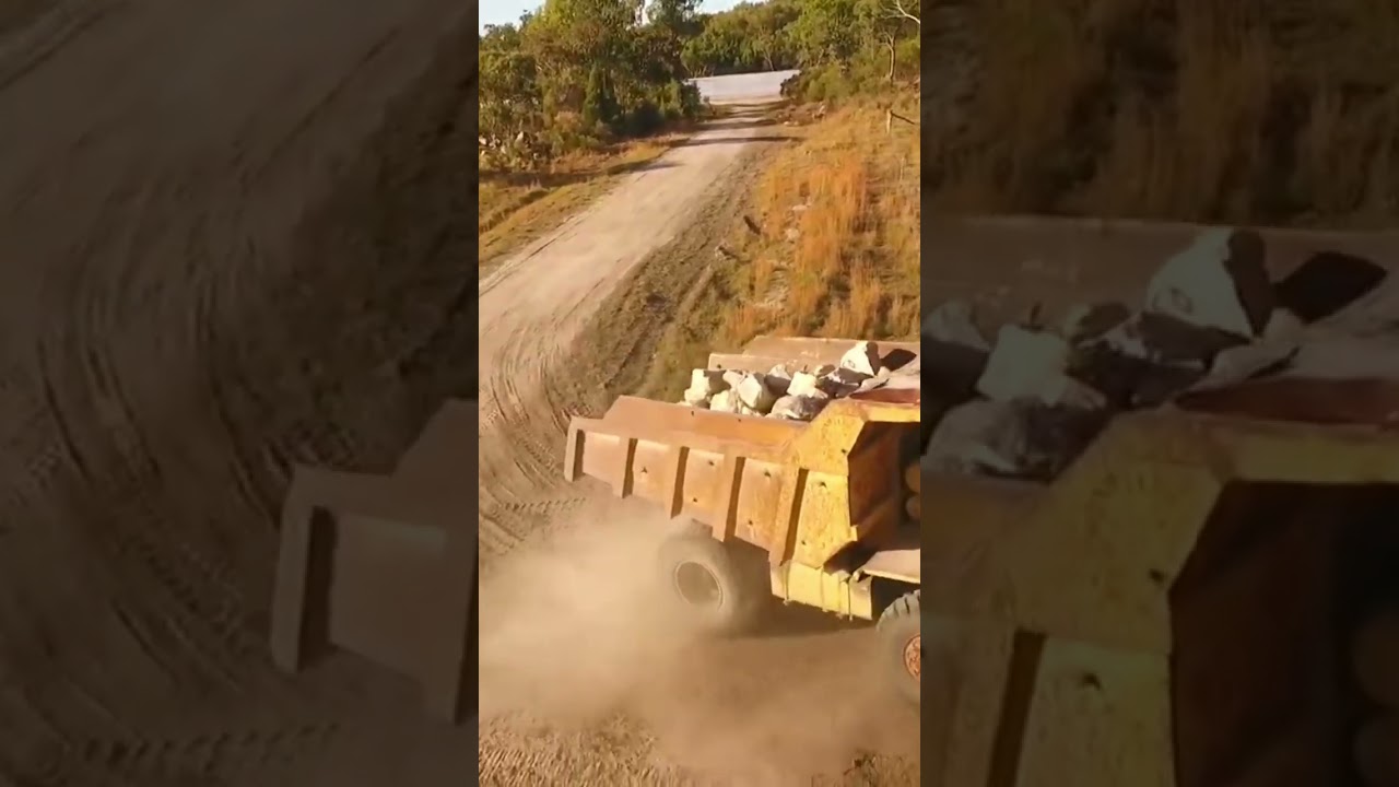 Vintage Wabco dump truck in its natural environment.