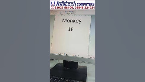 Create Monkey Word Document | Infotech Computers Bhagya Nagar Kurnool 6302358106 #training