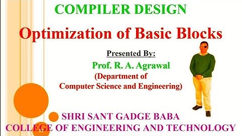 Optimization of Basic Blocks - Compiler Design