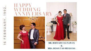 Happy 29th Wedding Anniversary (16 Feb, 1992) - Mr. Okky & Mrs. Dessy
