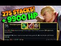 Possible world record Garen 275 stacks for 9900HP!!