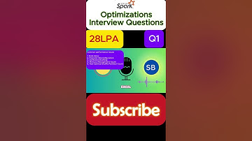 spark data engineer interview questions and answers | 3-7 years | Job Optimizations | Q1