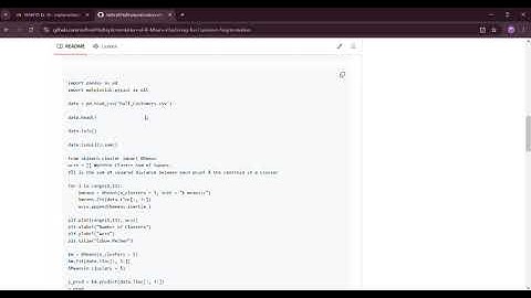 Implementation of K Means clustering for customer segmentation
