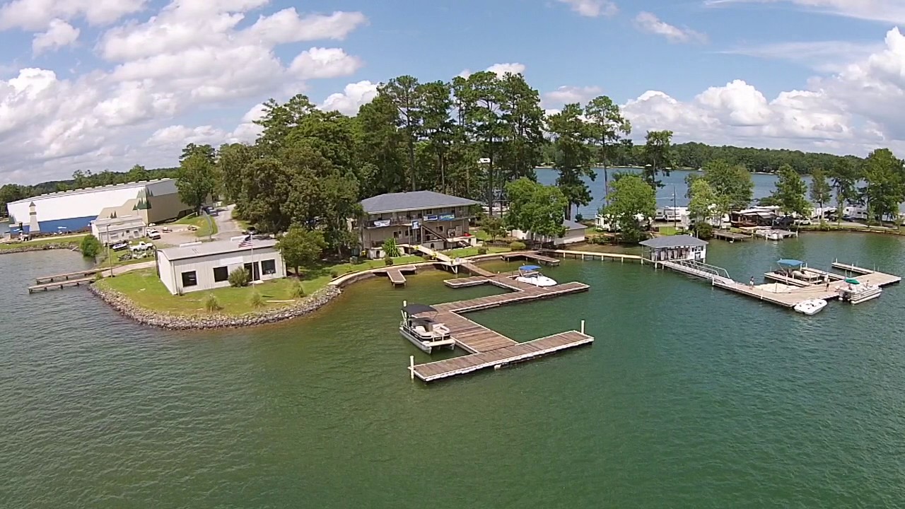 Real Island Marina, Lake Martin, Alabama Aerial Tour - YouTube