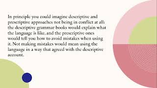 What are the Descriptive and Prescriptive Approaches to Grammer