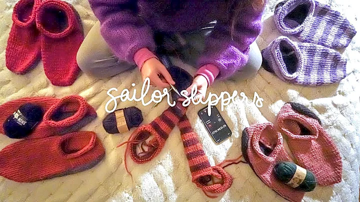 Sailor Slippers Knitting Vlog | Gift Knitting Continues