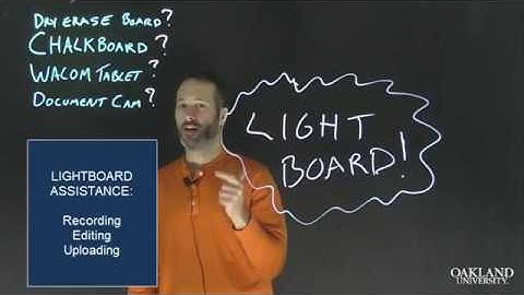 Lightboard Recording - Oakland University - e-Learning (e-LIS) (Ad)