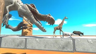 Animals Race - Escape from Ice Dino - Animal Revolt Battle Simulator