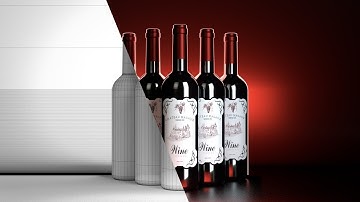 시포디] 광고같은 실사 와인병!🍷 part.1 모델링 (C4D Winebottle modeling)