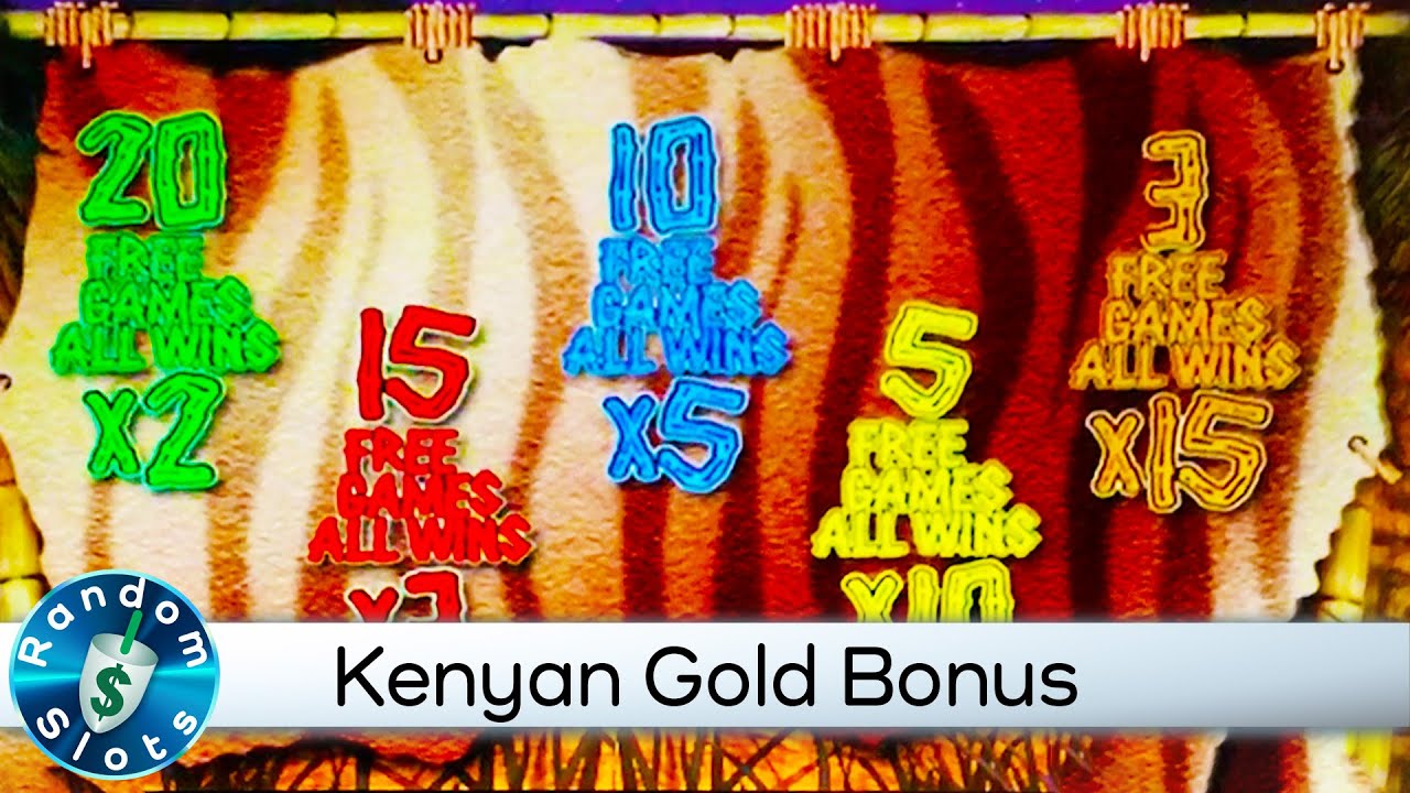 Kenyan Gold Slot Machine Bonus Encore YouTube