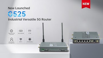 WLINK WL-G525: Industrial 5G WiFi 6 Router | 160MHz, 5x GbE, 1xRS232/485, VPN & GPS for IIoT