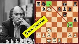 Mikhail Tal Sac pieces for a LONG calculated Checkmate!!! Game