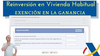 EXENCIÓN POR REINVERSIÓN EN VIVIENDA HABITUAL