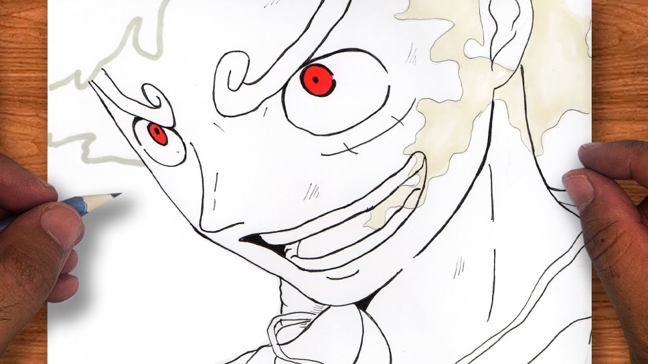 How To Draw Luffy Gear 5 Step By Step Easy Drawing One Piece Youtube 
