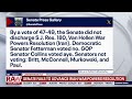 Senate fails to advance war powers resolution