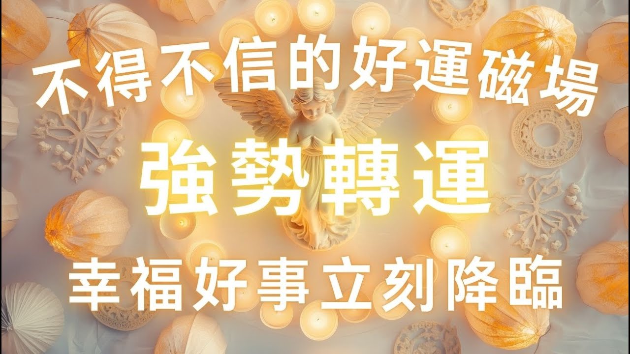 👼 進入超強高頻天使能量場👼 不得不信的好運磁場，強勢轉運，加速願望實現，與好運能量共頻，吸引力法則，徹底轉運，趕走霉運，幸福好運源源不斷流向你，爆改能量場，正念冥想