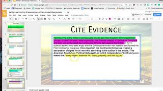 Citing Evidence