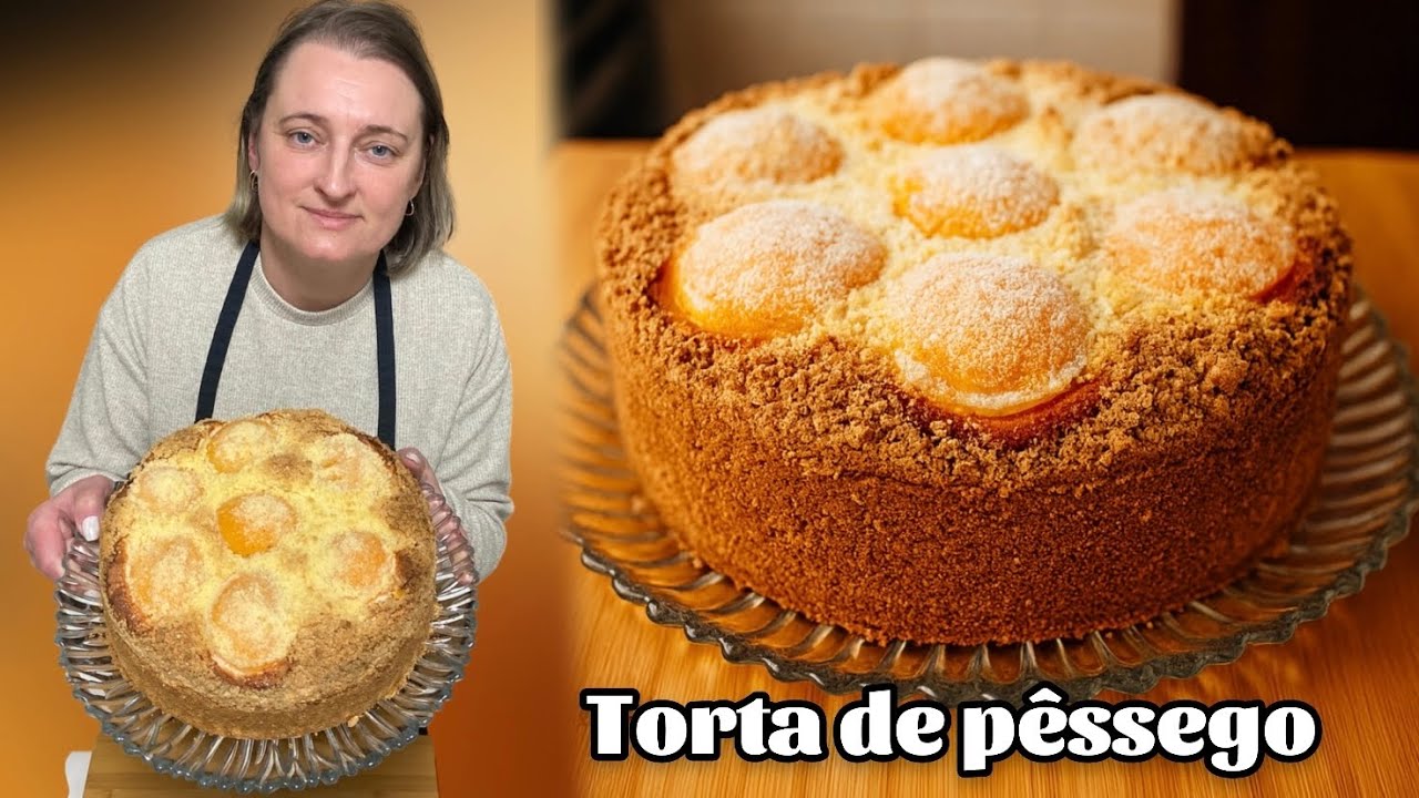 Receita de Torta de pêssego! Rápido e fácil de fazer 