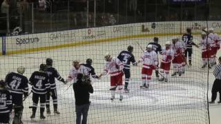 Cornell Hockey Final Secs / Handshakes / Stick Salute (Frozen Apple vs UNH, 11/26/16)