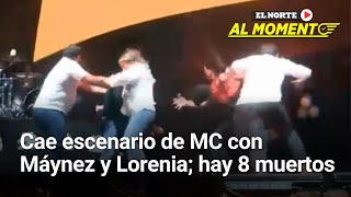 Se derrumba escenario en cierre de campaña de MC en San Pedro