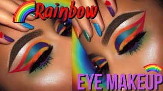RAINBOW TRIPLE CUTCREASE MAKEUP TUTORIAL