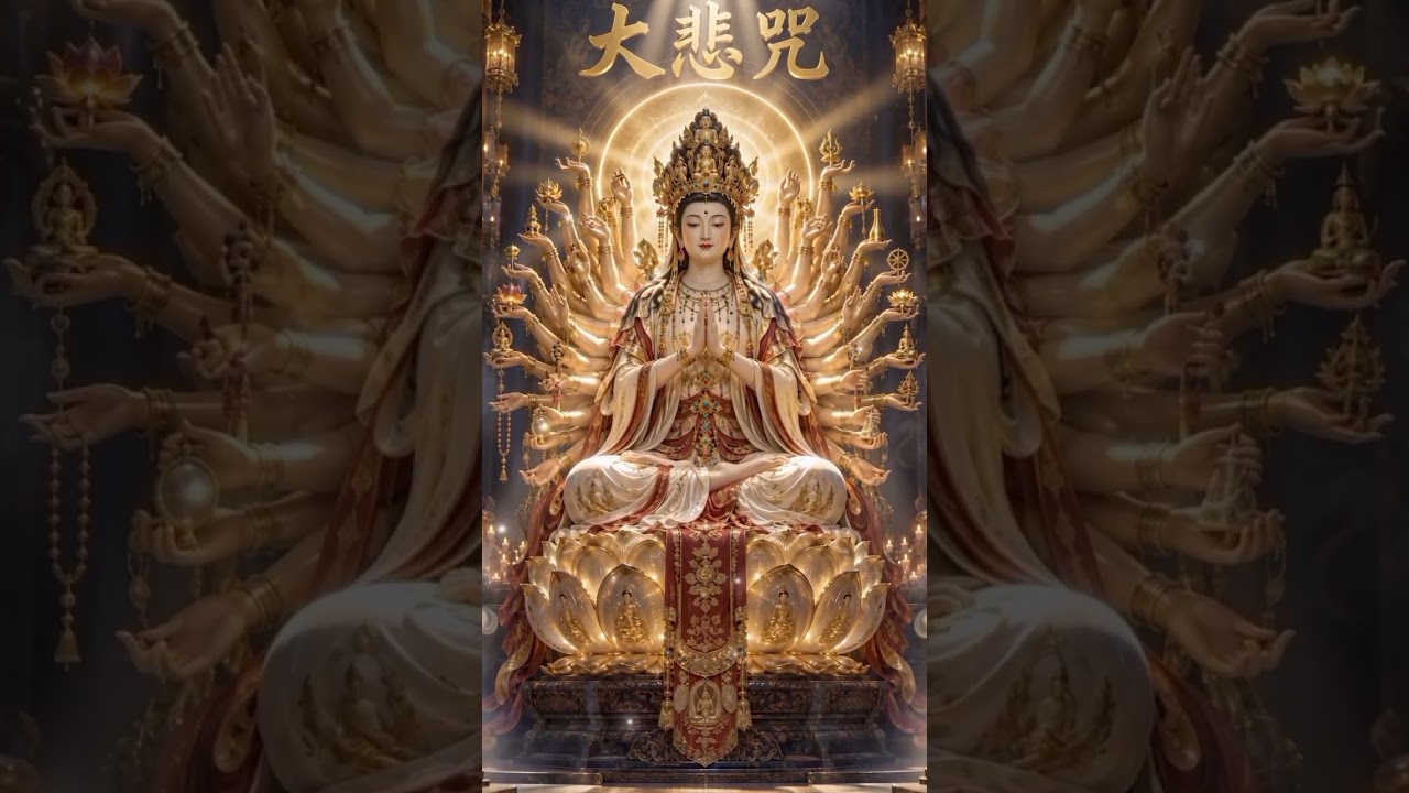 《大悲咒》千手觀音慈悲加持，愿你与家人平安健康#大悲咒 #千手观音 #观世音菩萨 #佛教音乐 #佛经 #佛法 #祈福 #平安吉祥 #功德 #静心 #冥想