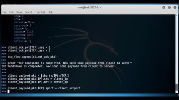 Create complete tcp flow of packets using scapy - part3