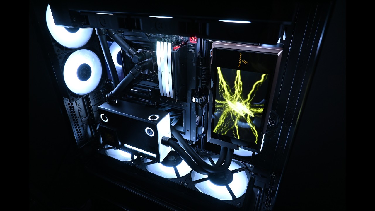 MSI RTX 5090 Lightning Z CUSTOM LOOP BUILD 26C❄️ - YouTube