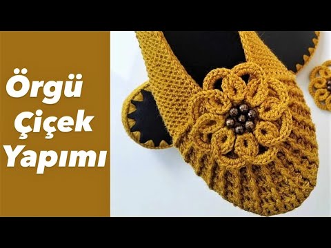 Örgü Çiçek Yapımı / Crochet Flower Making