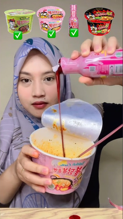 Makan macam' Mie Samyang 🔥🌶️⁉️#samyang #mukbang