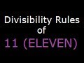 Divisibility Rules of 11   Check if number is divisible by 11