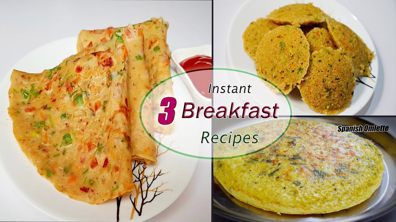 3 Instant Breakfast Recipes For Lockdown 3 Easy Quick Breakfast Recipes Youtube