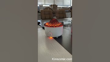 3D Simulation Volcano Jellyfish aroma diffuser Volcanic Fire Humidifier