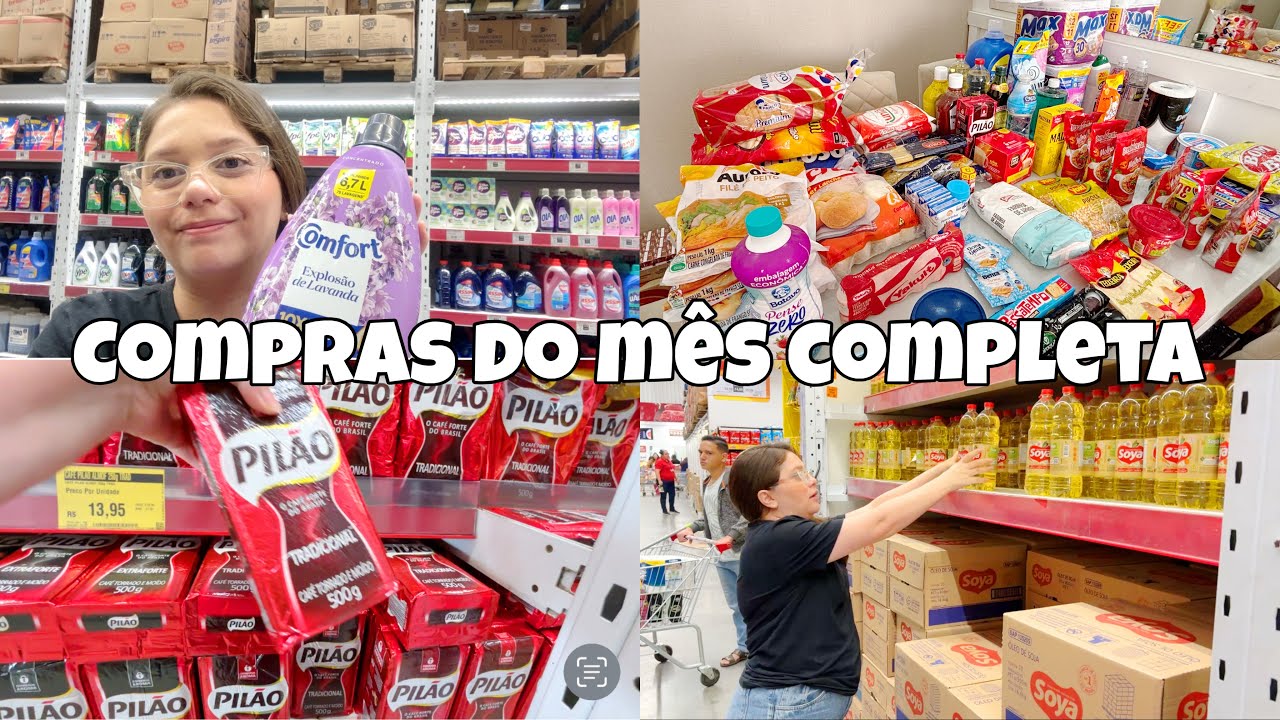 COMPRAS DO MÊS ASSAÍ ATACADISTA | COMPRAS DE FEVEREIRO 2026 | QUANTO GASTAMOS? 😱