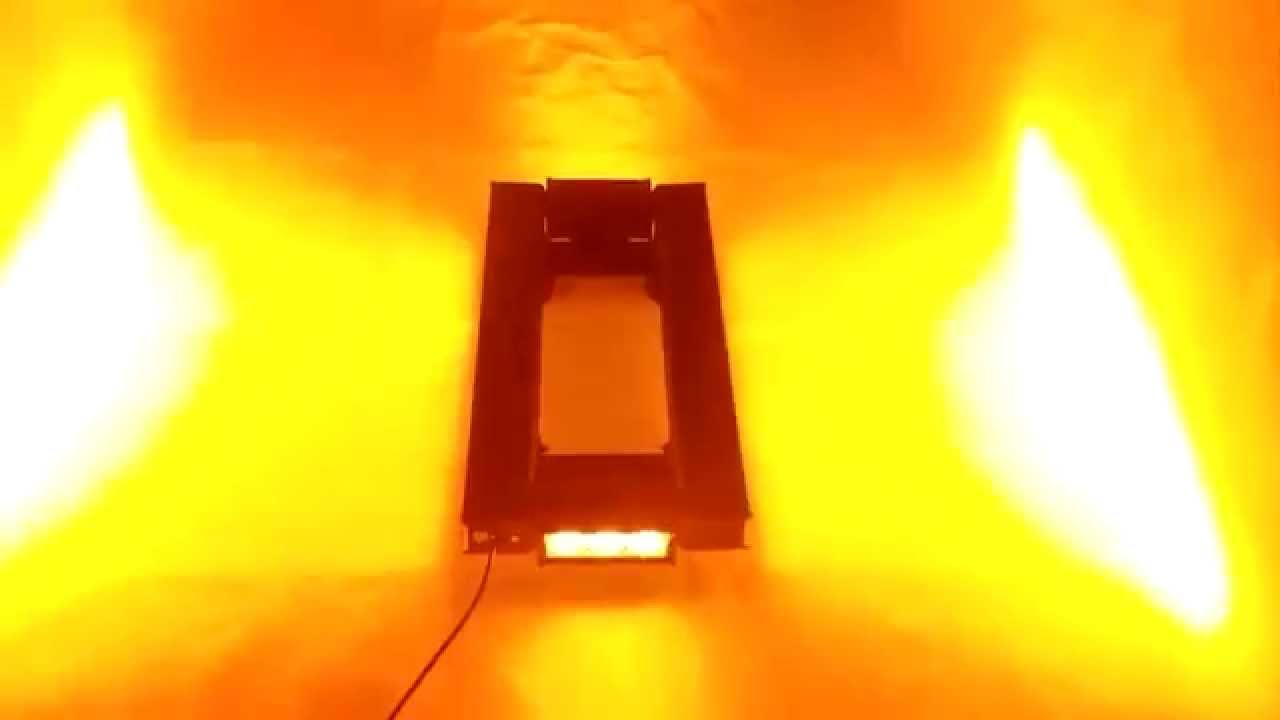 90W FOUR SIDE LED WORK LIGHT BAR AMBER NIGHT