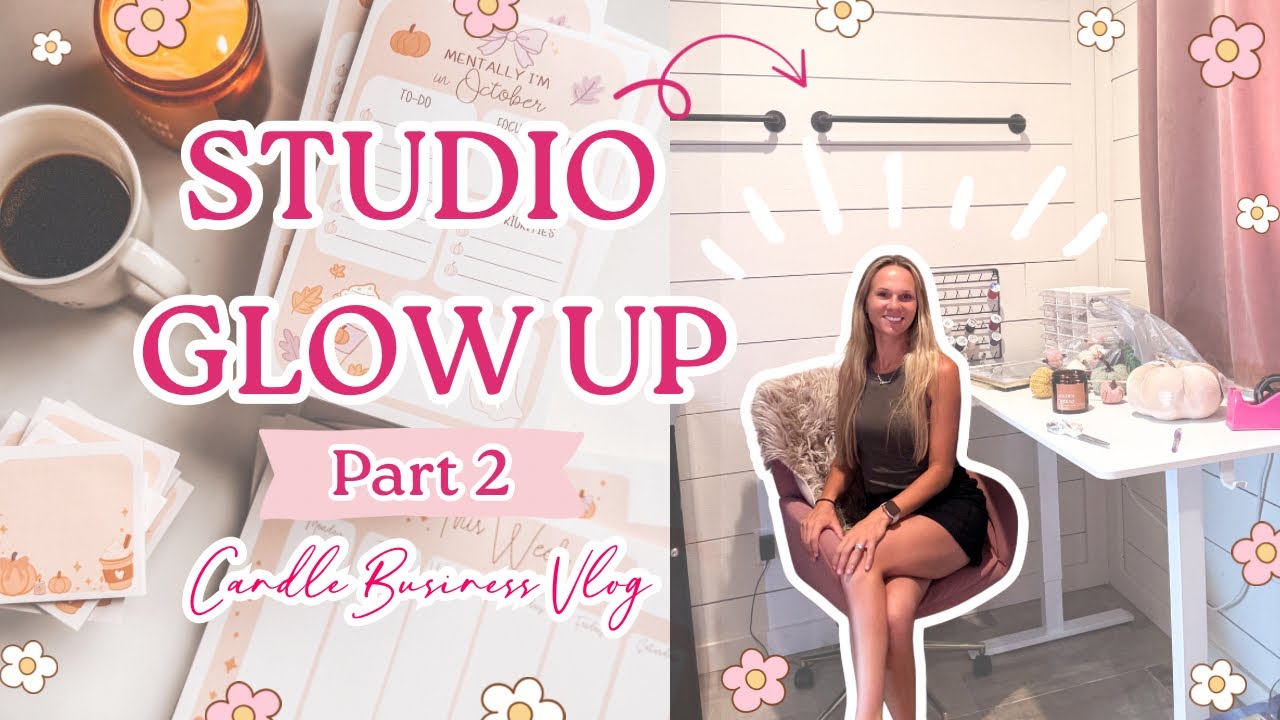 Small Business Studio Makeover Part 2 | Cozy Candle Studio Vlog & Workspace Transformation