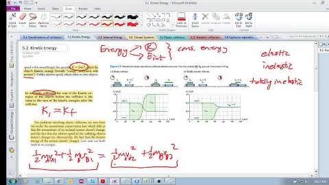 Chap 5.2 - Kinetic energy:  Elastic collisions
