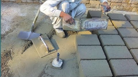How To Make Cement Block Making Of Cement Block In Home With Concrete cement easily