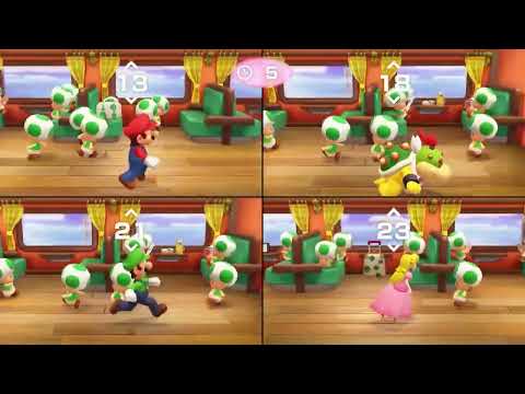 Super Mario Party Minigames - Mario vs Peach vs Luigi vs Bowser Jr.