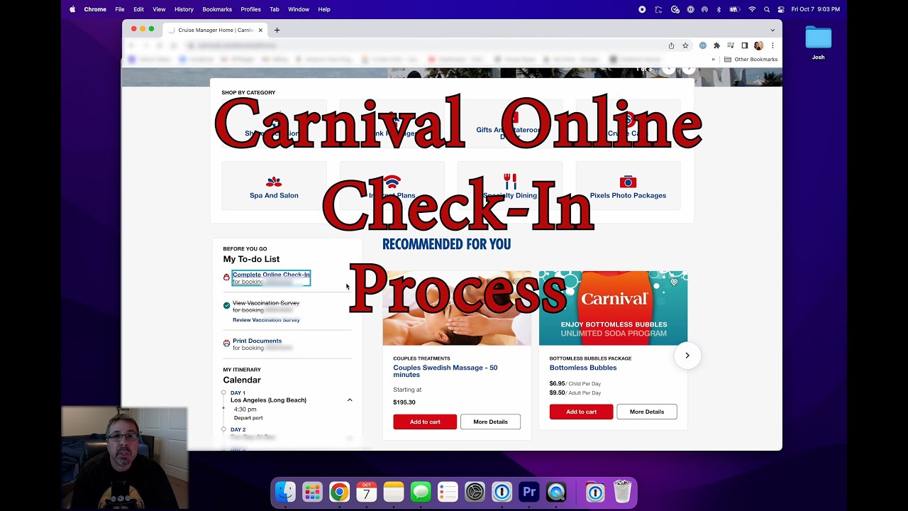 carnival cruise how to check in