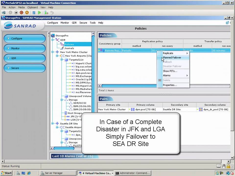 Microsoft DPM and SANRAD WAN Replication