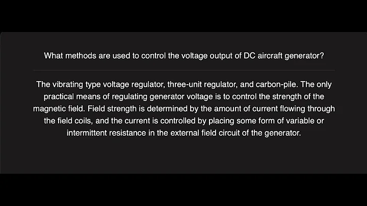 Powerplant FAA Oral Questions: Engine Electrical Systems